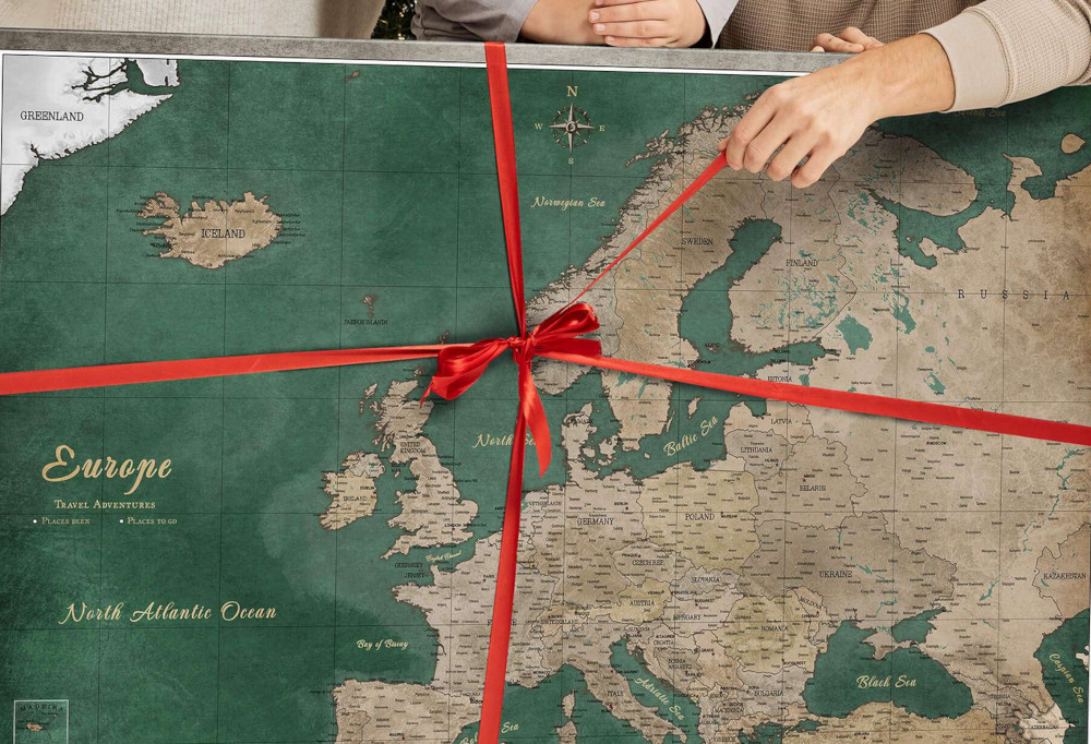 Entdecke Europa: Stilvolle Korkkarten für deine Wand